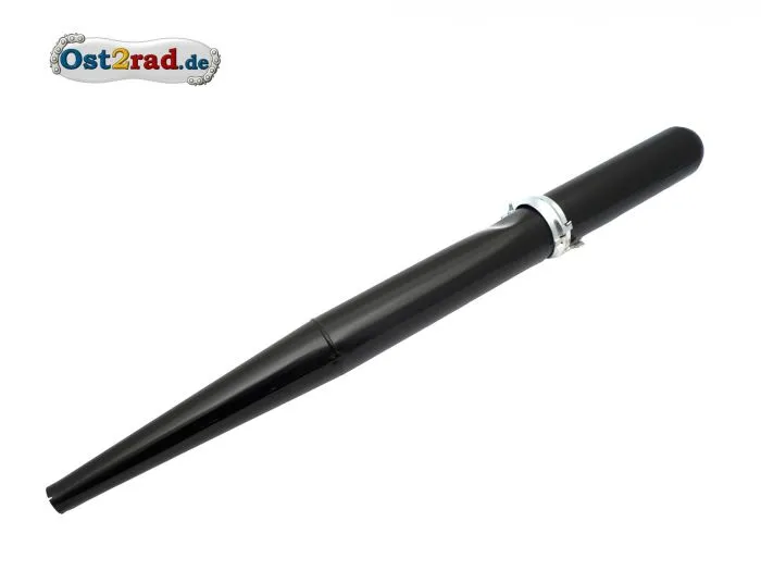 Auspuff schwarz Simson S51 S70 Enduro inkl. Halteschelle