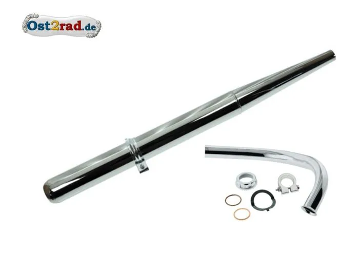Auspuff SET Simson Schwalbe KR51/2 28mm, Standart - offen