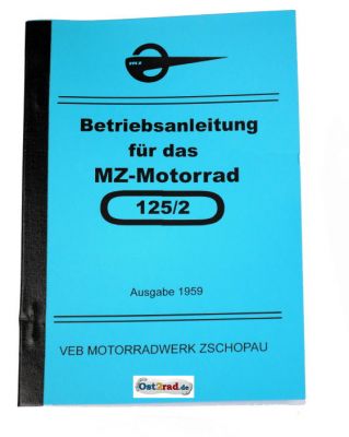 Betriebsanleitung passend für MZ Motorrad RT125 /2