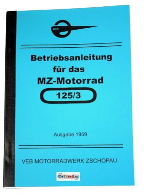 Betriebsanleitung passend für MZ Motorrad RT125 /3