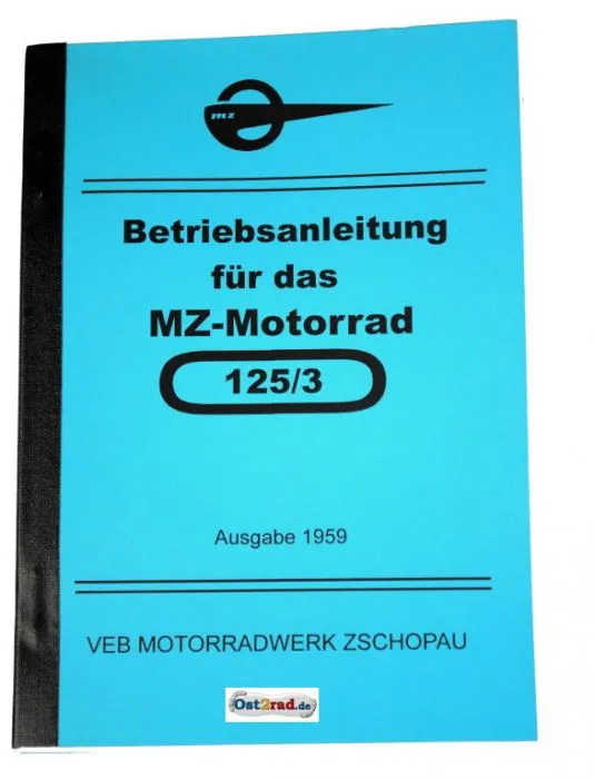Betriebsanleitung passend für MZ Motorrad RT125 /3