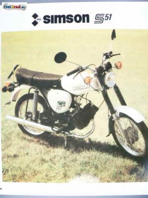 Blechschild SIMSON S51