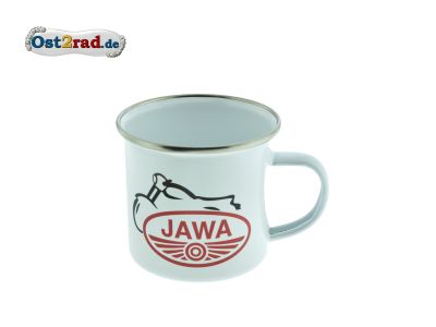 Tasse en tôle émaillée JAWA