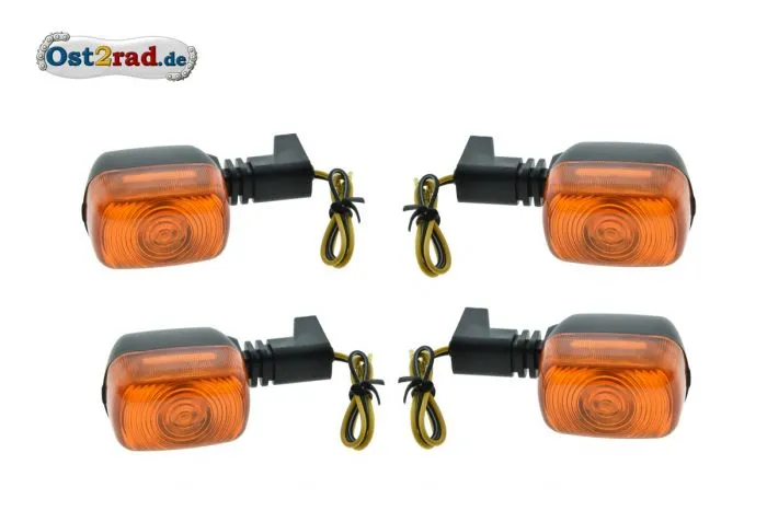Blinker Satz 4 Stück SR50 S53 schwarz-orange