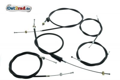 Bowdenzugsatz ES 125 150 schwarz 5-teilig dt. Produktion