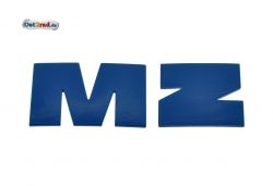 Buchstabe M und Z BLAU