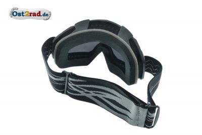Lunettes de moto-cross MXB, bleu réfléchissant