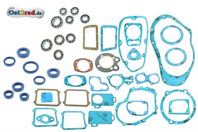 Dichtungs- und Lagersatz für Simson AWO-T 425 BLAU, Plastasit mit Wellendichtring NBR