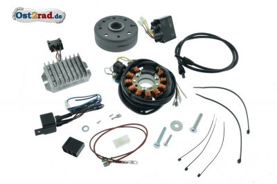 SET Schwungscheibe und Grundplatte Unterbrecher 12V 35/35 W Bilux