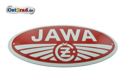 Emailleschild Jawa und CZ