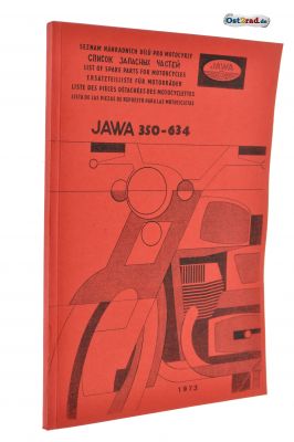 Ersatzteilkatalog JAWA 350 Typ 634 in 6 Sprachen