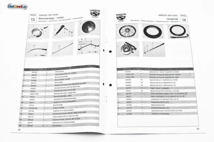 Ersatzteilkatalog SIMSON 050 TS / SC
