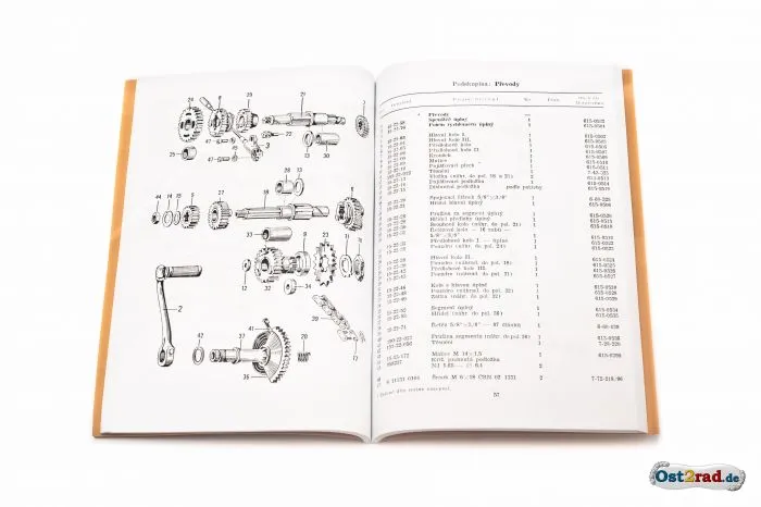 Ersatzteilkatalog Jawa 500 OHC 02 tschechisch