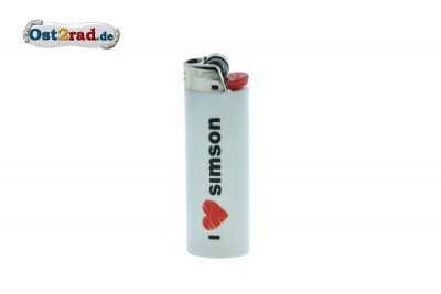 Briquet BIC blanc I Love Simson