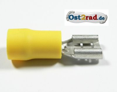 Cosse plate femelle 6,3 mm jaune