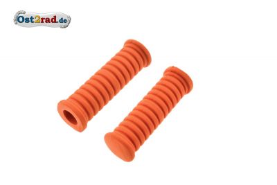 Paire de caoutchoucs de repose-pieds pour MZ Simson RacingOrange, Plastasit