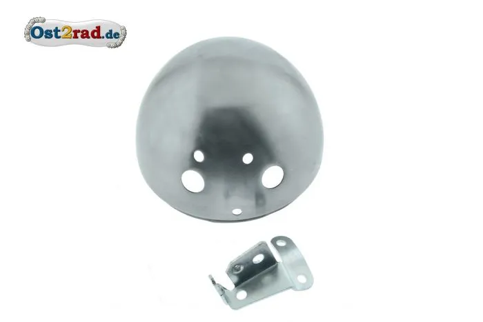 Gehäuse BLANK mit Halter, Kugellampe Metall für Simson S50 S51 alte Ausführung, Blechlampe