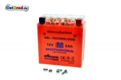 Gel Akku Batterie für Simson S50 S51 SR50 12V 5Ah speziell für VAPE, wartungsfrei