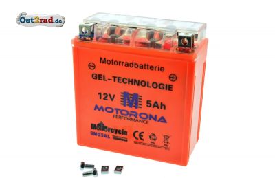 Gel Batterie für AWO Sport 12V 5Ah, Akku wartungsfrei, Originalmaß