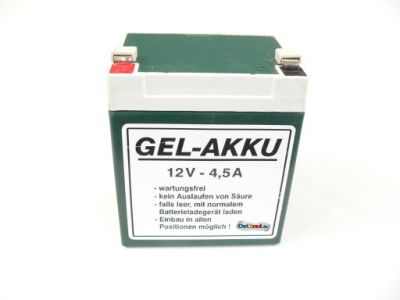 Gelakku 12V 4,5A passend für MZ SIMSON  (Preis zuzügl. Batteriepfand 7,50€)