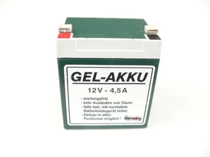 Gelakku 12V 4,5A passend für MZ SIMSON (Preis zuzügl. Batteriepfand 7,50€)