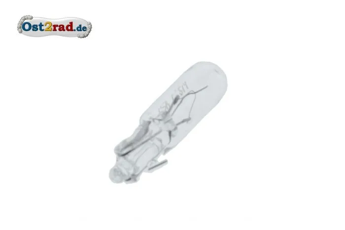 Glassockellampe 12V 1,2W W2x4,6d