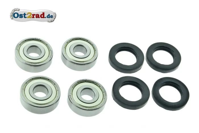 Gummidichtringe mit Radlager 6302 für MZ, 4x Set
