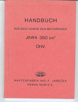 Handbuch für den Fahrer JAWA 350 OHV deutsch