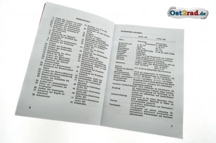 Fahrerhandbuch JAWA Perak 250 350 deutsch