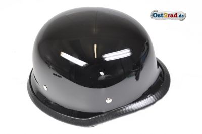 Motorradhelm Optik Stahlhelm schwarz