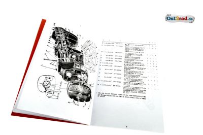 Ersatzteilliste JAWA Bizon 250 350 in 5 Sprachen