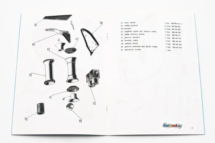 Ersatzteilkatalog Velorex 560 tschechisch