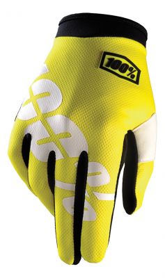 Kinder-Handschuhe IXS Itrack neon-gelb