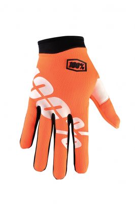 Kinder-Handschuhe IXS Itrack orange-weiß