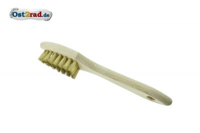 Petite brosse métallique de nettoyage avec manche en bois Moto Cyclomoteur