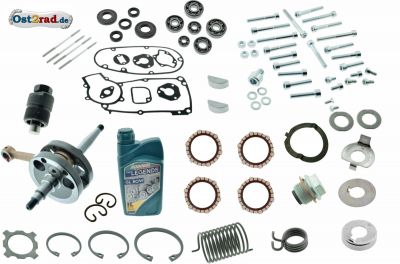 Komplettset Motorregeneration KR51-1 S50 Kurbelwelle, Simmeringe, Dichtungen FKM braun