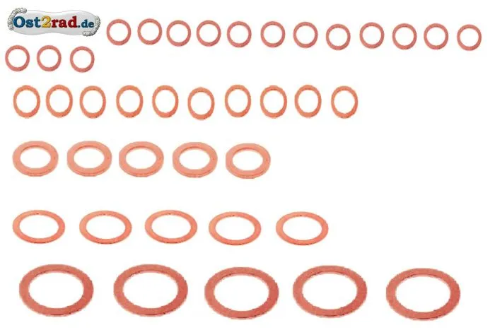 Kupferdichtring Set Universal MZ, Simson, Awo, EMW, Jawa