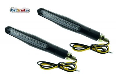 Paar 12V LED Lauflicht Blinker für Simson S50 S51 universal mit Blinkgeber