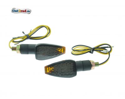 LED Mini Blinker Paar GETÖNT M8 passend für Simson S50 S51 E-geprüft