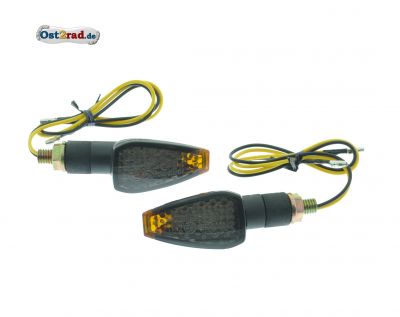 LED Mini Blinker Paar GETÖNT 12V, für Simson S50 S51 E-geprüft