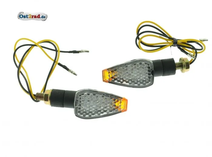 LED Blinker Paar KLAR M8, 12V für Simson S50 S51 E-geprüft