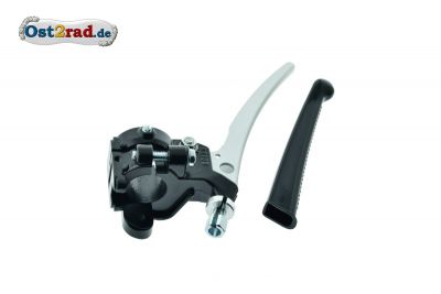 Bremsarmatur SCHWARZ RECHTS KOMPLETT mit Hebel und HÜLLE SCHWARZ SR4- KR51/1