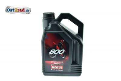 Motul 800 huile entièrement synthétique 2 temps avec ester, bidon de 4 litres