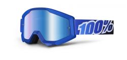 MX Brille Crossbrille blau-schwarz verspiegelt