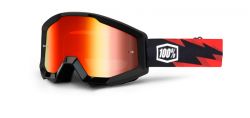 MX Brille Crossbrille rot-schwarz verspiegelt