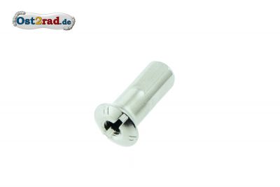 Embout pour rayon M4 18mm nickelé JAWA