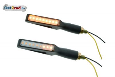 Paar 12V LED Lauflicht Blinker NewStyle für Simson S50 S51 universal mit Blinkgeber