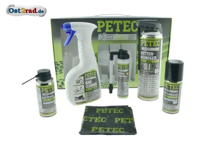 Petec Bike Line Pflegeset mit Schlauchschal