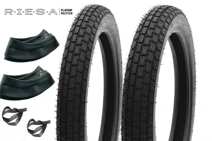 Reifensatz Riesa 2,75-3,00x18 Reinforced, Klassik3, für MZ ES ETS TS 125 150