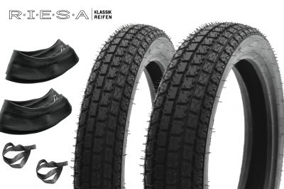 Reifensatz für MZ TS250 ES175/2 ES250/2 Trophy Sport, Riesa 3,00-3,50x16